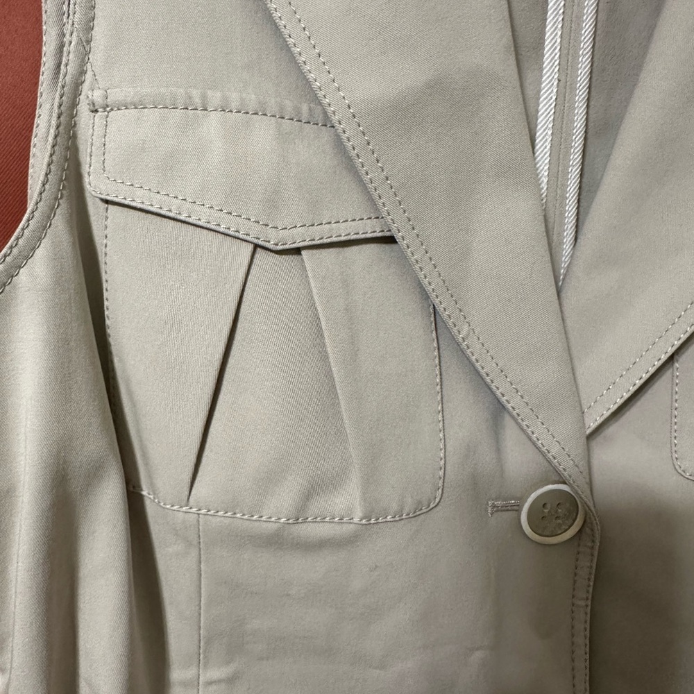 Lafayette 148 Safari Belted Sleeveless Jacket Vest Womens Size 12 - Picture 7 of 10